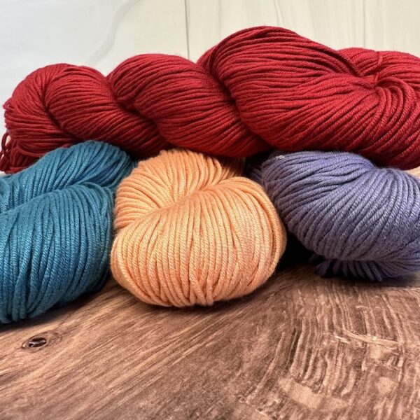 Berroco Modern Cotton yarn, sold by Fearless Fibers, located in Clemmons, NC.