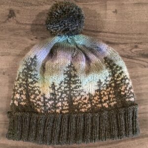 Alaska Hat by Camille Descoteaux Kit in Ultra Wool Fine and Malabrigo Sock, sold by Fearless Fibers, LLC, located in Clemmons, NC