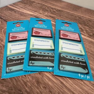 Boye Crochet Labels Sold at Fearless Fibers, LLC
