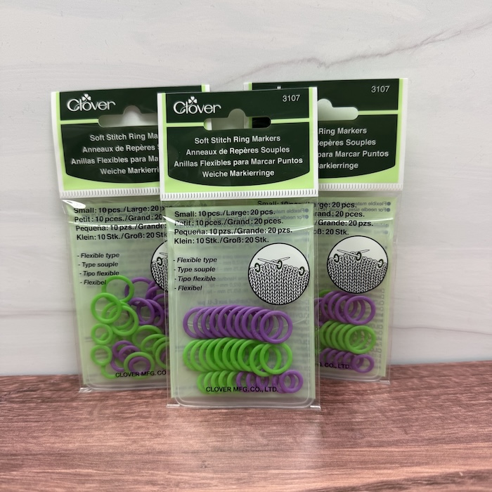 Clover Soft Stitch Ring Markers Sold at Fearless Fibers, LLC