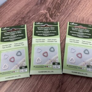 Clover Soft Triangle Stitch Markers Small Sold at Fearless Fibers, LLC