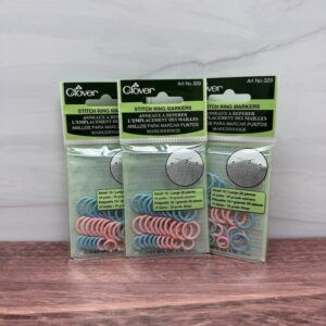 Clover Stitch Ring Markers Sold at Fearless Fibers, LLC