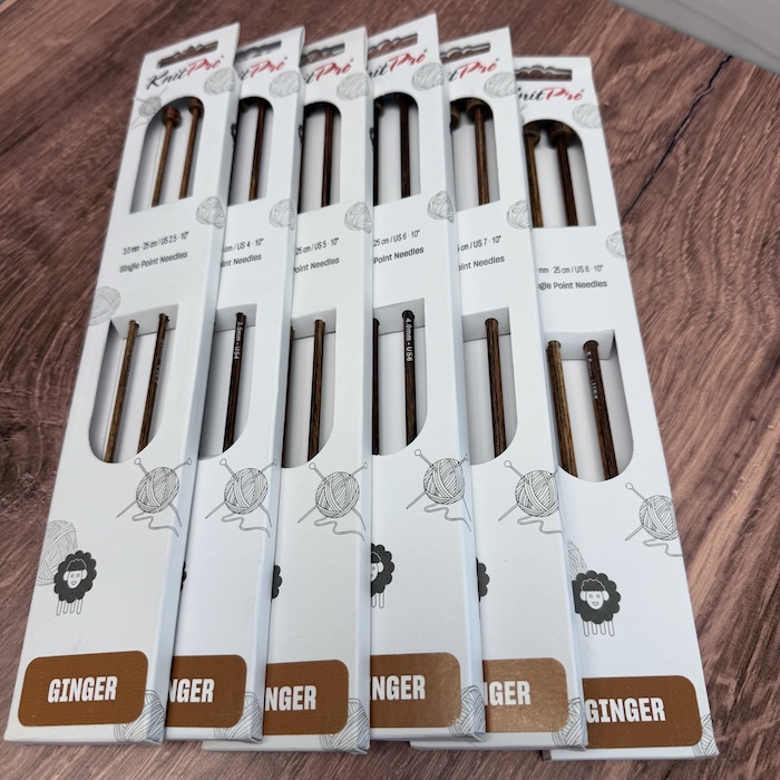 Knit Pro Ginger 10 Inch Single Point Needles Sold at Fearless Fibers, LLC