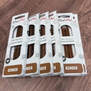 Knit Pro Ginger 5 Inch Double Point Needles Sold at Fearless Fibers, LLC