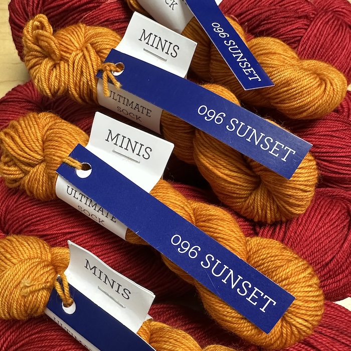 Malabrigo Ultimate Sock Minis 096 Sunset Sold at Fearless Fibers, LLC