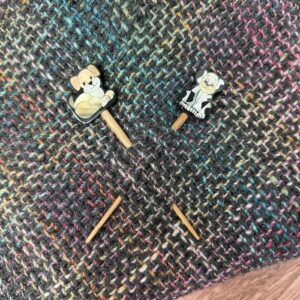 Paradise Puppies Shawl Pins Sold at Fearless Fibers, LLC